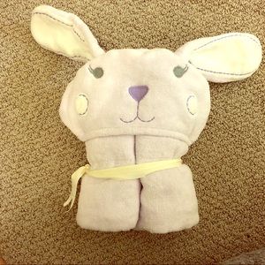 Pottery Barn Kids Lavender Critter Baby Bath Wrap